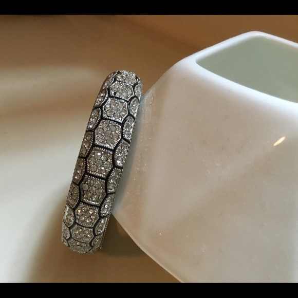 Tasha Jewelry - Vintage  Tasha Crystal Honeycomb Hinged Bracelet,